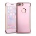 iPhone 7 Plus - Smart Clear View Window Electro-Plated PC Hard Mirror Flip Phone Cover Case - Rose Gold